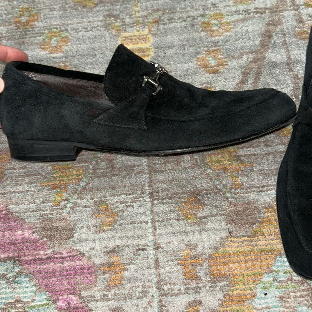 Atlanta suede black loafers men’s sz 37 designer made in Portugal - Picture 2 of 5